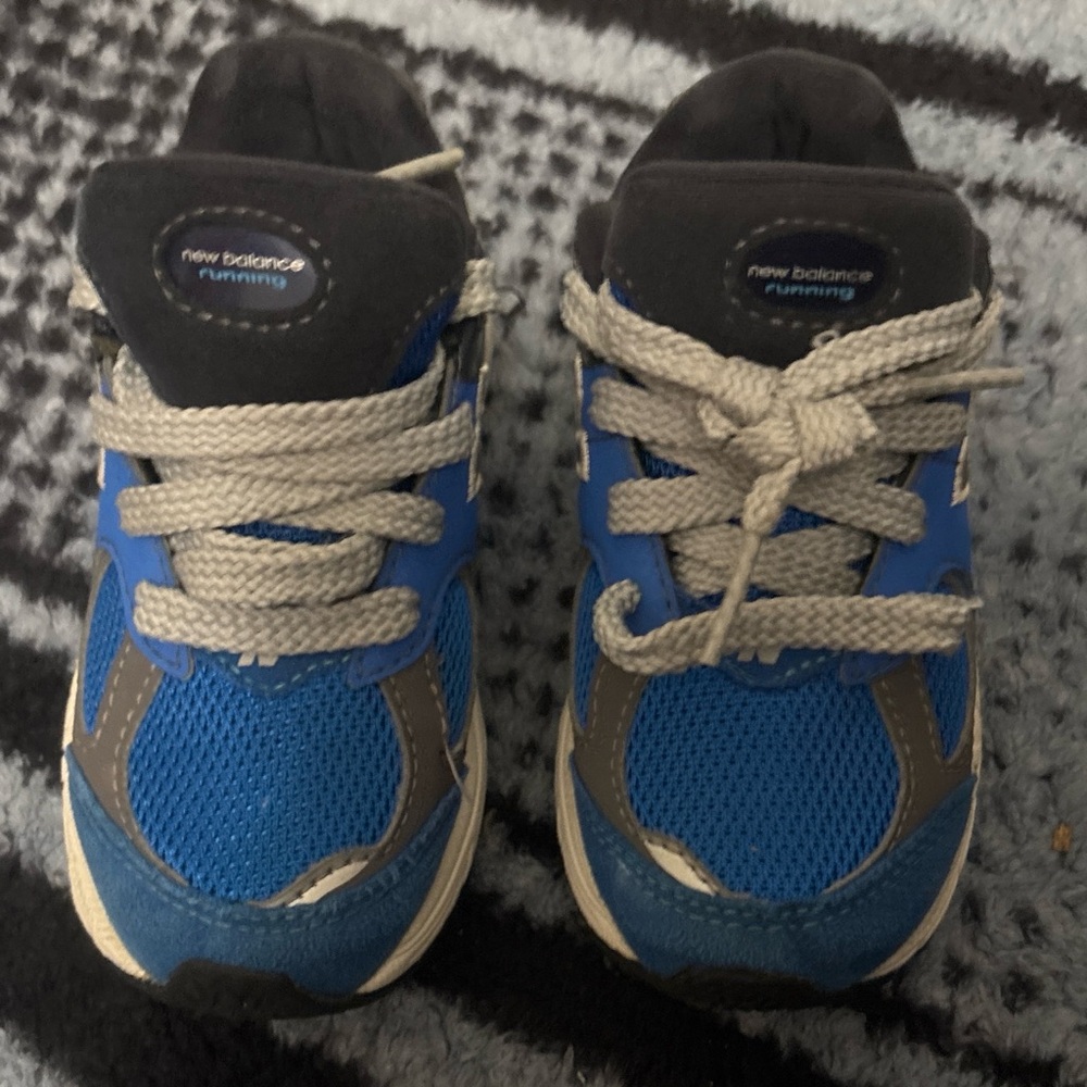 New Balance Kids Blue and Gray Sneakers